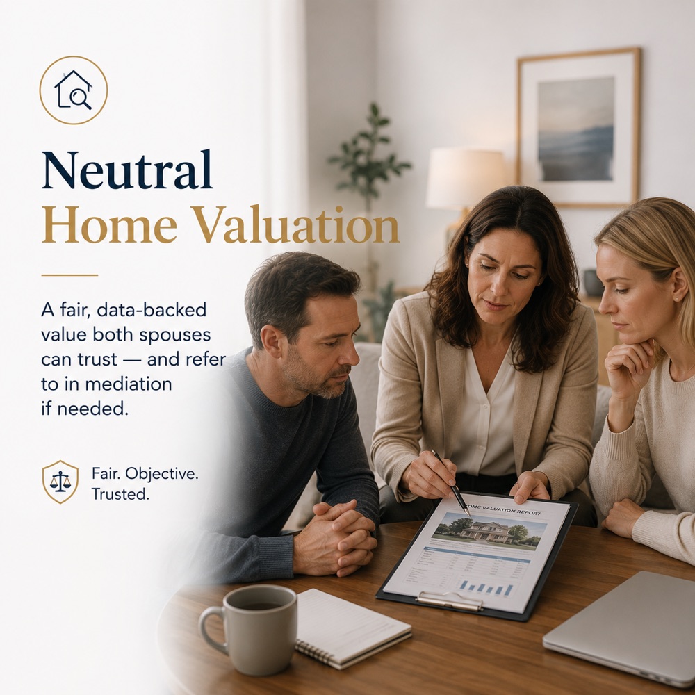 Step 2 — A neutral, data-backed home valuation that both spouses can trust