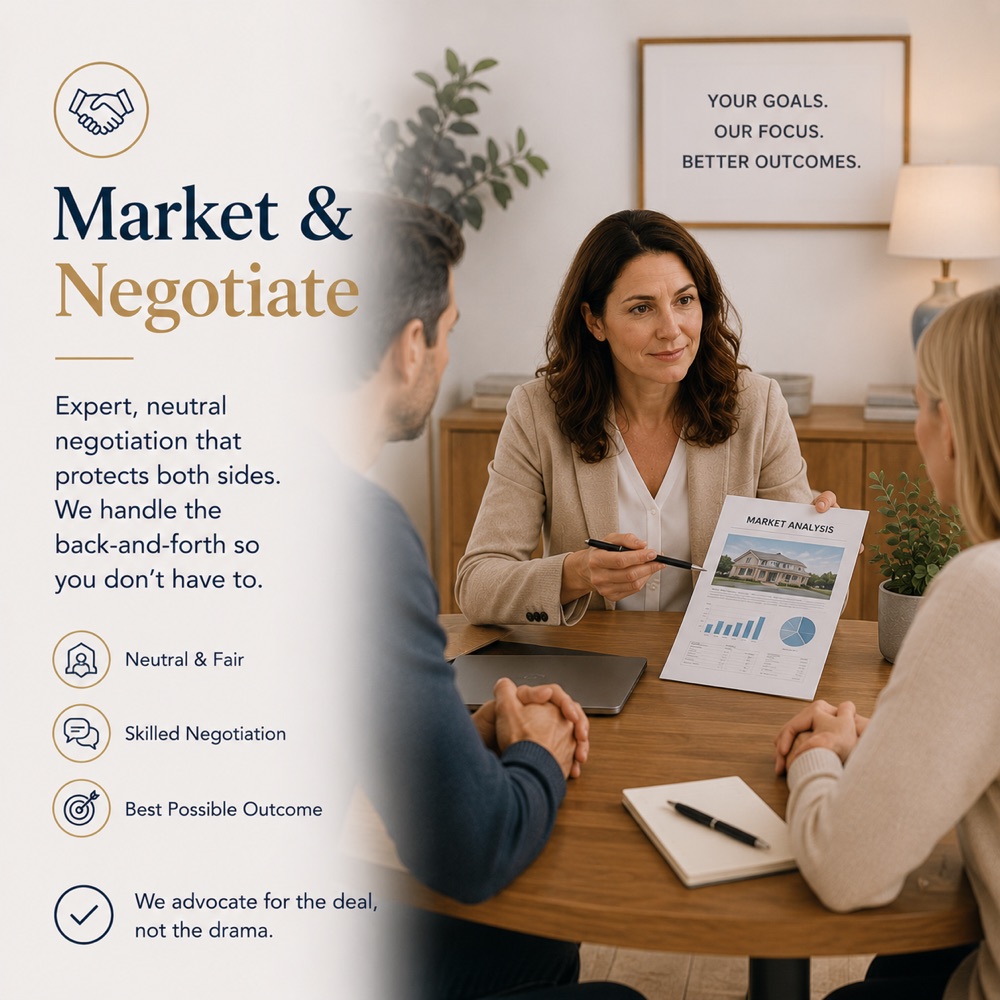 Step 5 — Expert, neutral marketing and negotiation that protects both sides